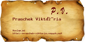 Praschek Viktória névjegykártya